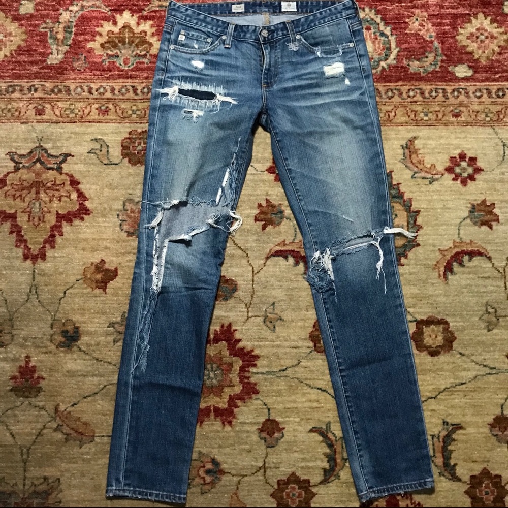 adriano goldschmied destroyed denim jeans